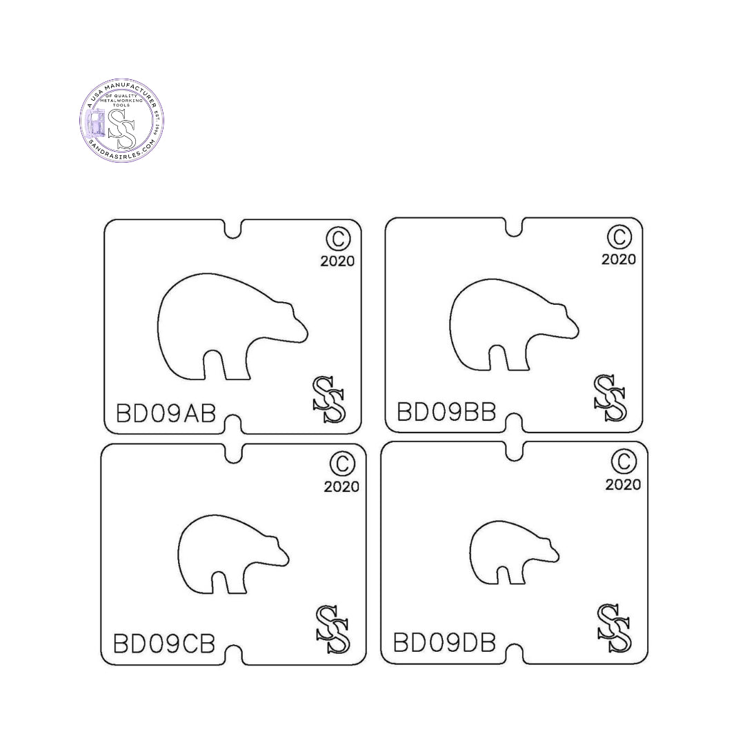 SS BLANKING DIE 3 PIECE SET BD09 FETISH BEAR SET